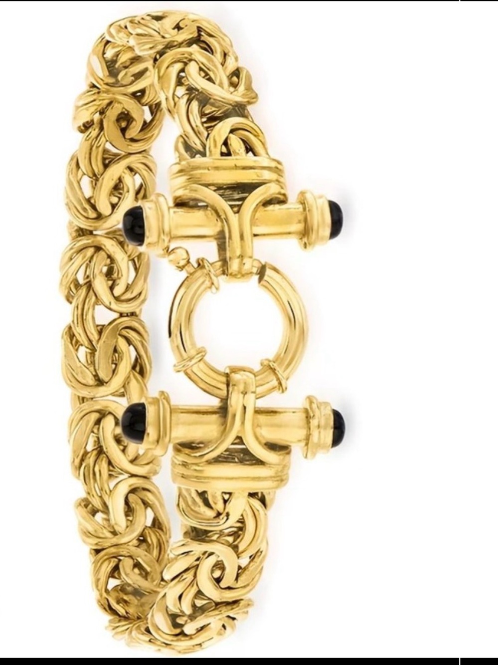 NEW yellow golden yellow Byzantine link bracelet